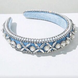Elegant Blue Embellished Headband